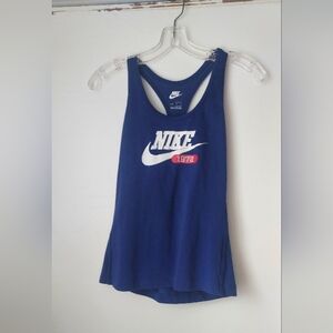 Blue Nike Tank Top Sleeveless Scoop Neck